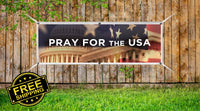 
              Pray for the USA - Advertising Vinyl Banner Flag Sign  printed in the USA
            
