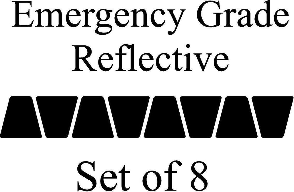 Black HELMET TETS TETRAHEDRONS HELMET STICKER  EMT EMERGENCY GRADE REFLECTIVE