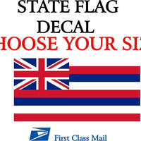 HAWAII STATE FLAG, STICKER, DECAL, state flag of  Hawaii 5YR VINYL