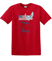 
              Memorial Day shirt Flag Eagle We Will Always Remember 13 color choices -mds2
            
