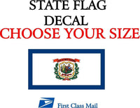 
              WEST VIRGINIA STATE FLAG, STICKER, DECAL, 5YR VINYL State Flag of West Virginia
            
