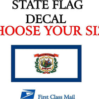 WEST VIRGINIA STATE FLAG, STICKER, DECAL, 5YR VINYL State Flag of West Virginia