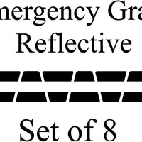 Black w/ White Stripe HELMET TETS TETRAHEDRONS HELMET STICKER  EMT REFLECTIVE