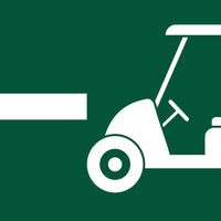 Golf Course Aluminum  Left Direction Sign for the Greens, Fairway & Cart Path