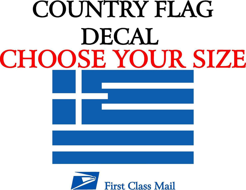 GREEK COUNTRY FLAG, STICKER, DECAL, 5YR VINYL, STATE FLAG