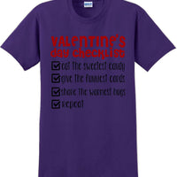 Valentine's Day Checklist  - Valentine's Day Shirts - V-Day shirts
