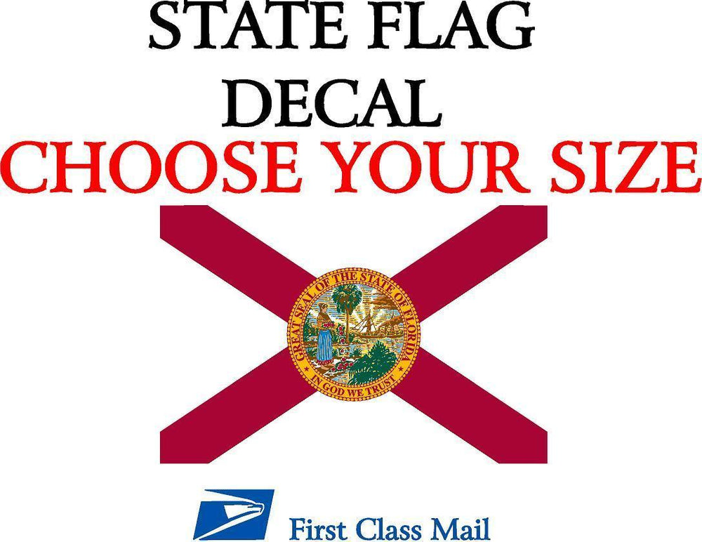 FLORIDA STATE FLAG, STICKER, DECAL, 5 YR VINYL STATE OF FLORIDA FLAG