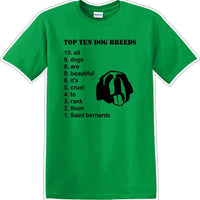 TOP TEN DOG BREEDS-SAINT BERNARD - Dog- Novelty T-shirt