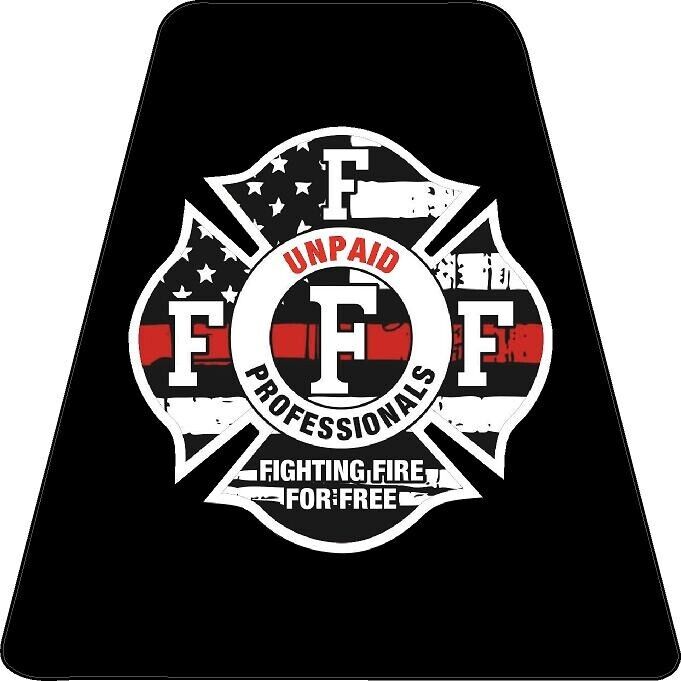 UNPAID FIREFIGHTER HELMET TETS TETRAHEDRONS HELMET STICKER REFLECTIVE