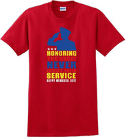 
              HONORING THE GREAT NEVER FORGET, Veterans day Soldier USA Support T-Shirt
            