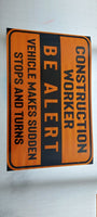 
              Construction HD vehicle magnet for steel Body Hi-Vis Reflective Orange BE Alert
            