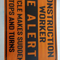 Construction HD vehicle magnet for steel Body Hi-Vis Reflective Orange BE Alert