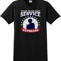 THANK YOU FOR YOUR SERVICE VETERANS , Veterans day Soldier USA Support T-Shirt