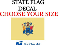 
              NEW JERSEY STATE FLAG, STICKER, DECAL, 5YR VINYL State Flag of New Jersey
            
