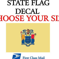 NEW JERSEY STATE FLAG, STICKER, DECAL, 5YR VINYL State Flag of New Jersey