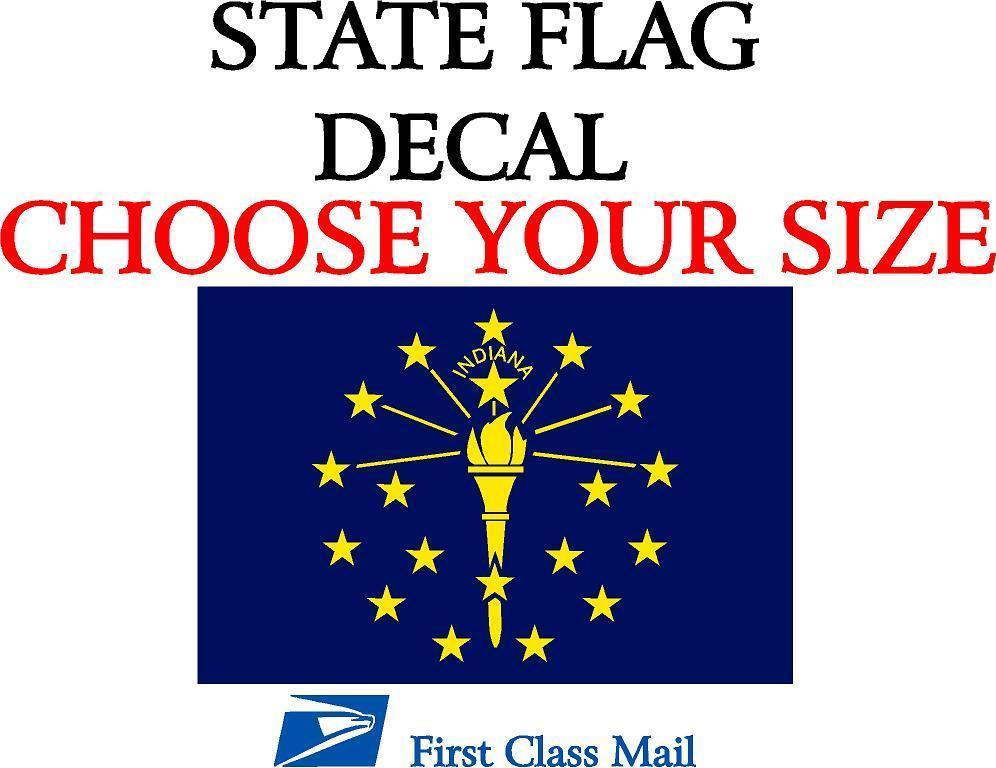 INDIANA STATE FLAG, STICKER, DECAL, 5 YR VINYL State flag of Indiana