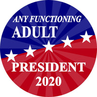 
              Any functioning adult - decal sticker 2020 ELECTION
            