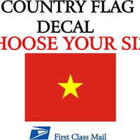 Vietnamese COUNTRY FLAG, STICKER, DECAL, 5YR VINYL, country Flag of Angola