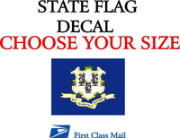 
              CONNECTICUT STATE FLAG, STICKER, DECAL, State Flag of Connecticut  5 YR VINYL
            