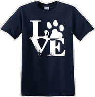 
              Love dog paw print - Dog- Novelty T-shirt
            