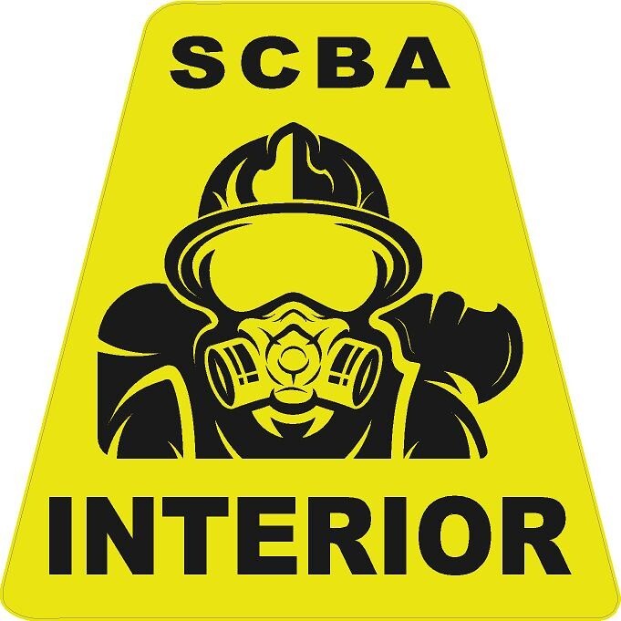 INTERIOR SCBA FIREFIGHTER HELMET TETS TETRAHEDRONS HELMET STICKER REFLECTIVE