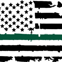 Back Window Distressed American Flag Decal fits trucks cars vans by size