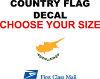
              CYPRUS COUNTRY FLAG, STICKER, DECAL, 5YR VINYL, STATE FLAG
            