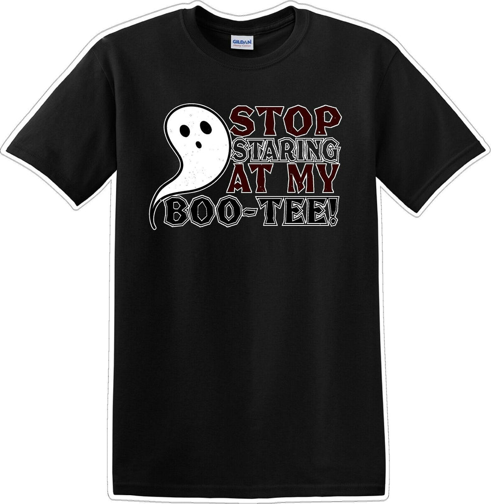 STOP STARING AT MY BOO-TEE - Halloween - Novelty T-shirt