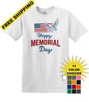 
              Memorial Day shirt Flag Eagle We Will Always Remember 13 color choices -mds2
            