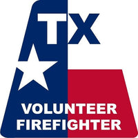 
              TEXAS Volunteer FireFighter HELMET TETS TETRAHEDRONS STICKER REFLECTIVE
            