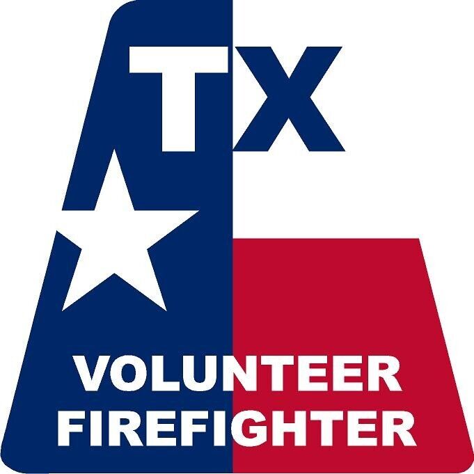 TEXAS Volunteer FireFighter HELMET TETS TETRAHEDRONS STICKER REFLECTIVE