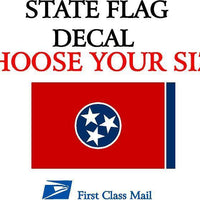 TENNESSEE STATE FLAG, STICKER, DECAL, 5YR VINYL State Flag of Tennessee