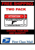 
              THIS HOME IS PROTECTED Vinyl Decal Sticker 2nd Amendment Gun Firearm Pistol
            
