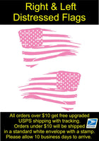 
              American Flag Distressed Right & Left Vinyl Decal Sticker  14 Colors 6yr vinyl
            