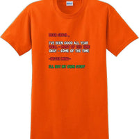 Dear santa I've been good all year- Christmas Day T-Shirt -12 color choices