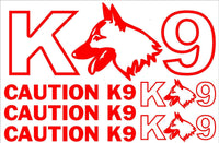 
              Caution K9 Unit Set - Die-cut Vinyl Decal -Car / Truck / Window Sticker Kit - K1
            