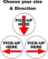 
              Pick-up Order Here Sticker Vinyl Business Sticker Decal right left down pick-up
            
