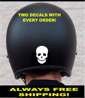 
              TWO SKULL MOTORCYCLE HELMET 3m REFLECTIVE DECALS
            