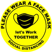 Please wear a face mask window Decal sticker social distancing Choose your color