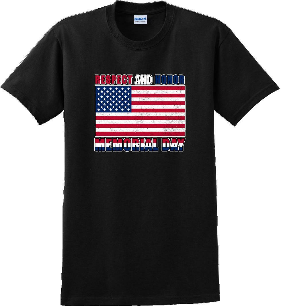 RESPECT AND HONOR MEMORIAL DAY, Veterans day Soldier USA Support T-Shirt