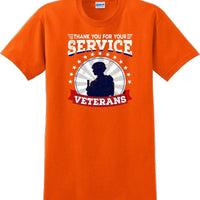 THANK YOU FOR YOUR SERVICE VETERANS , Veterans day Soldier USA Support T-Shirt