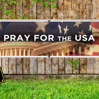 Pray for the USA - Advertising Vinyl Banner Flag Sign  printed in the USA