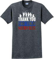 
              THANK YOU FOR YOUR SERVICE, Veterans day Soldier USA Support T-Shirt
            