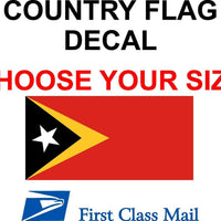 EAST TIMOR COUNTRY FLAG, STICKER, DECAL, 5YR VINYL, STATE FLAG