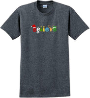 
              Believe - Christmas Day T-Shirt -12 color choices
            