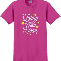 Bling in the New Year with stars T-Shirt - New Years Shirt - 12 color choices