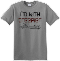 
              I'M WITH CREEPIER POINTING RIGHT - Halloween - Novelty T-shirt
            