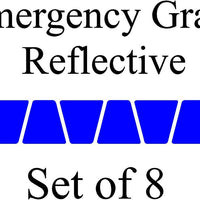 Blue HELMET TETS TETRAHEDRONS HELMET STICKER  EMT EMERGENCY GRADE REFLECTIVE