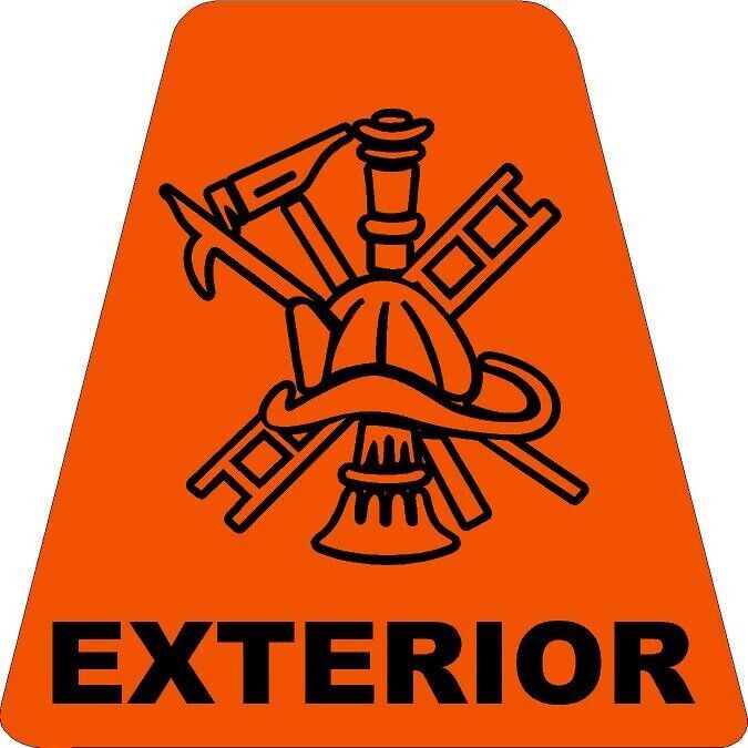 ORANGE EXTERIOR HELMET TETS TETRAHEDRONS HELMET STICKER  EMT REFLECTIVE