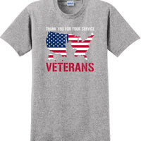 THANK YOU FOR YOUR SERVICE, Veterans day Soldier USA Support T-Shirt
